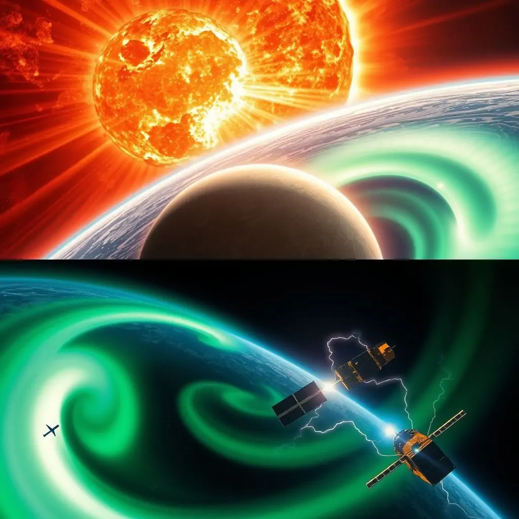 Impact of Solar Flares and Space Weather on Earth